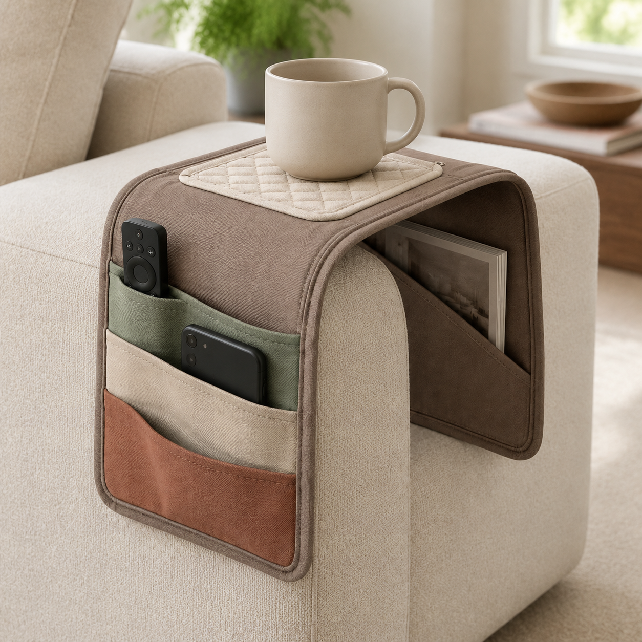 FoldRail Sofa Armrest Organizer