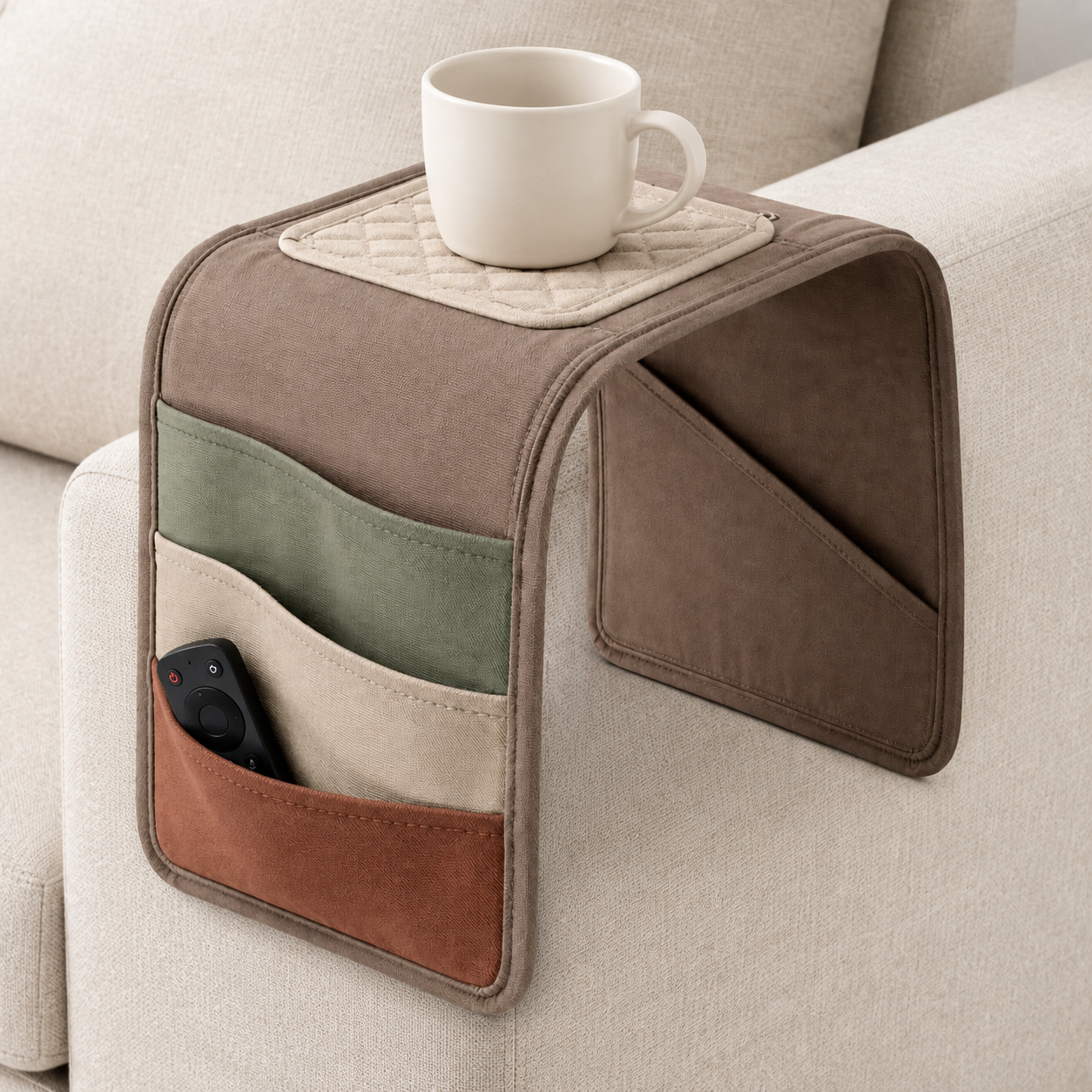 FoldRail Sofa Armrest Organizer