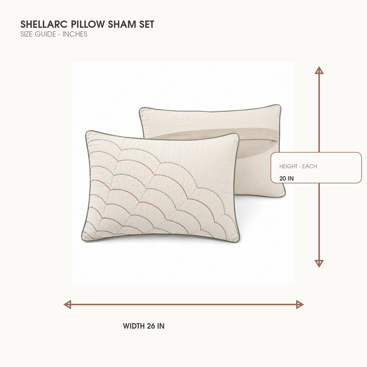 ShellArc Pillow Sham Set