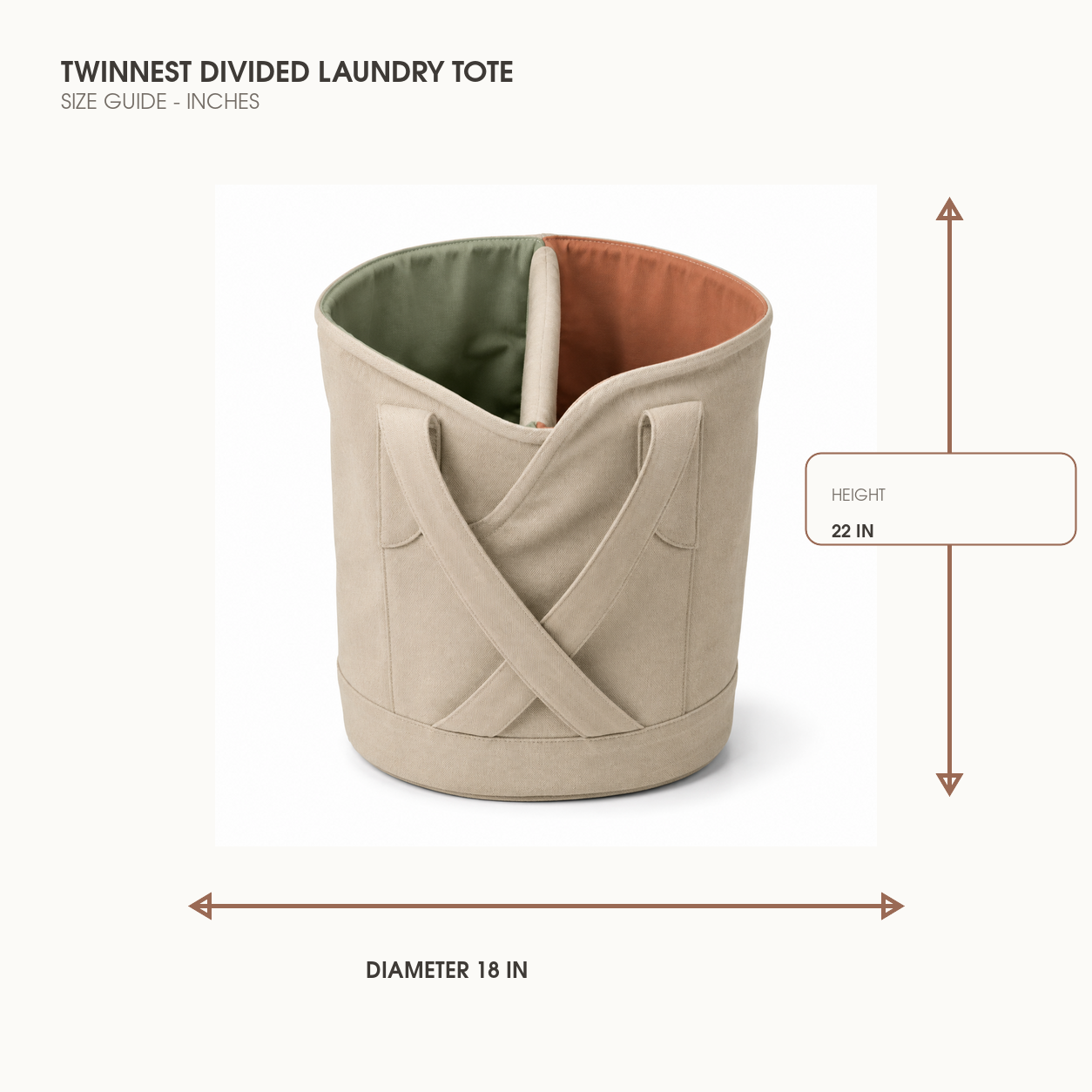TwinNest Divided Laundry Tote